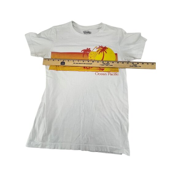 Nickelodeon SpongeBob SquarePants Ocean Pacific White Graphic T-Shirt S Cotton - Picture 6 of 11